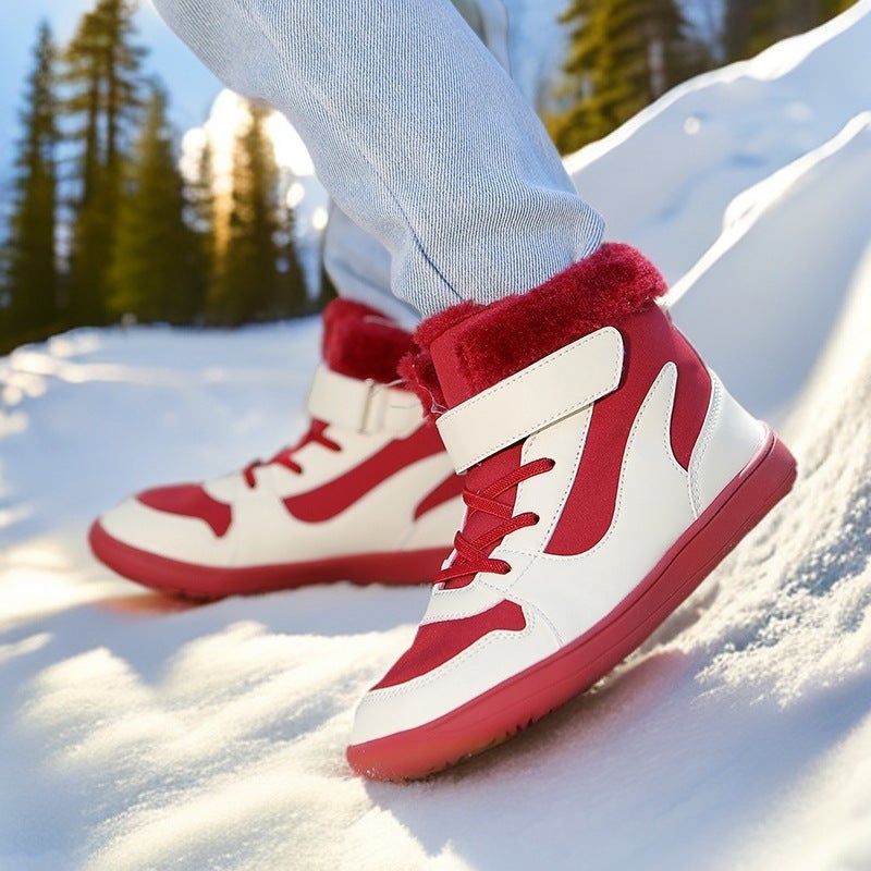Children'S Cotton Shoes Boys Winter New Arrival Cotton And Thickening Warm Boots Girls Outdoor High-Top Fleece-Lined Shoes - Image 3