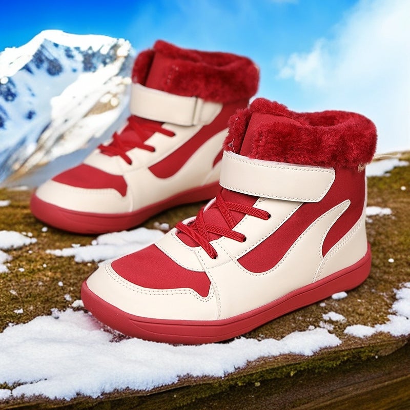 Children'S Cotton Shoes Boys Winter New Arrival Cotton And Thickening Warm Boots Girls Outdoor High-Top Fleece-Lined Shoes - Image 2
