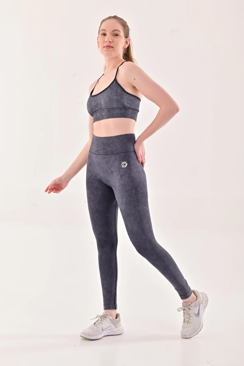 Esso5  Stonewash Racerback Sports Bra for Women | Best Price UAE