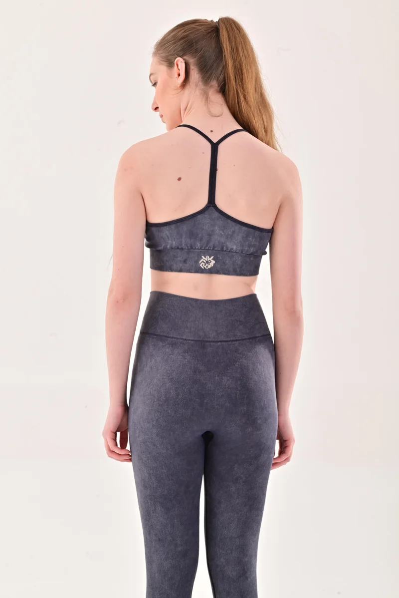 Esso5  Stonewash Racerback Sports Bra for Women | Best Price UAE