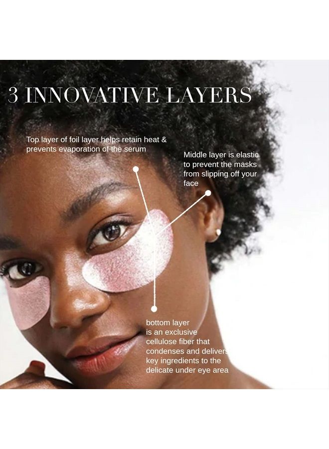 Wander Beauty Baggage Claim - Rose Gold Foil Under Eye Patches For Dark Circles and Puffiness - Under Eye Mask Depuffs & Firms - Brightening Eye Mask for Under Eye Bags (6 Pairs) - Image 2