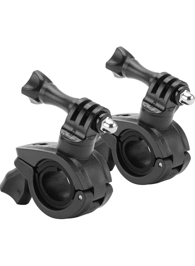 AROAQ 2 Pcs 360 Degree Rotation GoPro Bike Mount Handlebar Mounts Rotation Mounts for Gopro Hero 8 7 6 5 4 SJCAM Camera Accessories(Black)  - Image 1