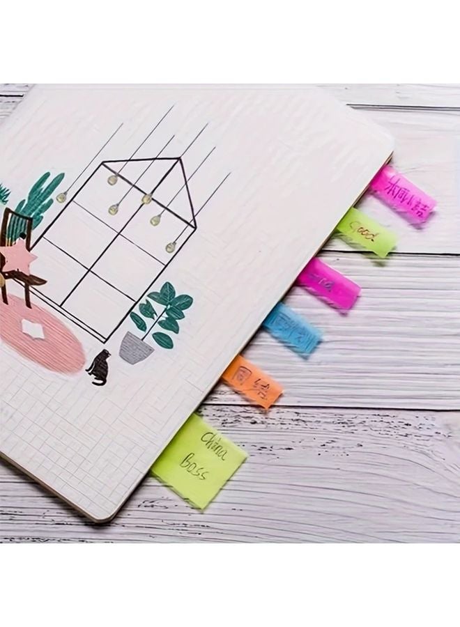 300pcs Colorful Page Markers Sticky Index Tabs Rectangular Triangular Shapes Fluorescent Stickers - Image 4