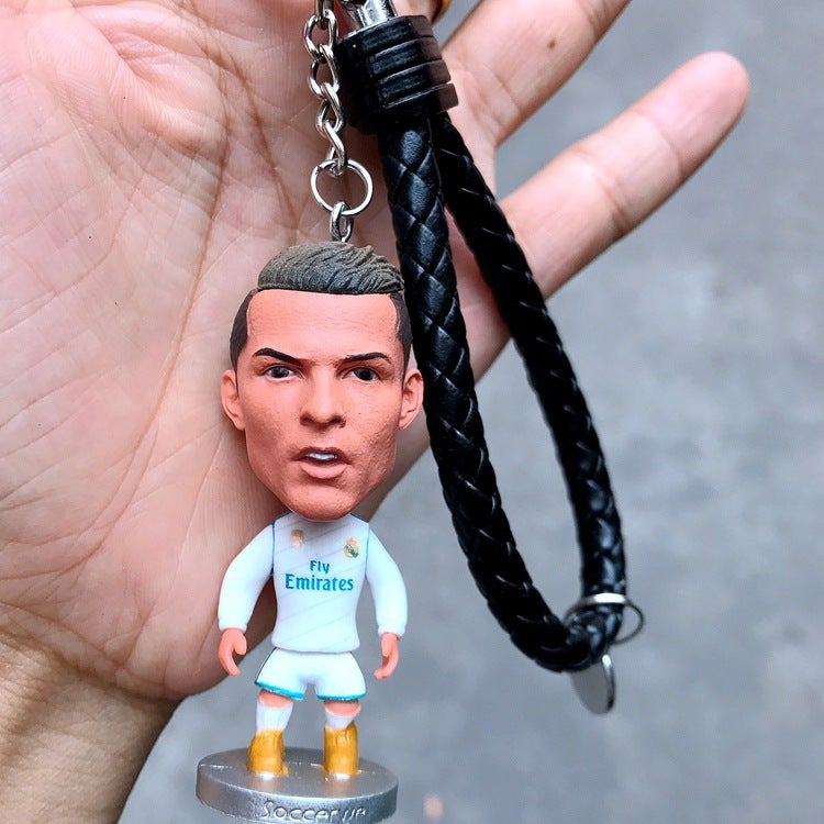 In Stock Football Doll Keychain - Real Madrid, Ronaldo, Neymar, Real Madrid 7.C.Ronaldo, Messi, Mbappe