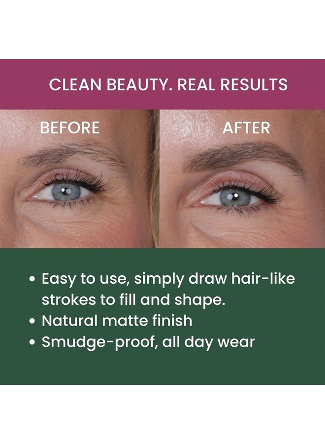 True + Luscious Brow Definer Pencil - Pomade & Powder Combo With Organic Castor Oil - Fills, Shapes Eyebrows - Waterproof - Taupe (Universal) - Image 3