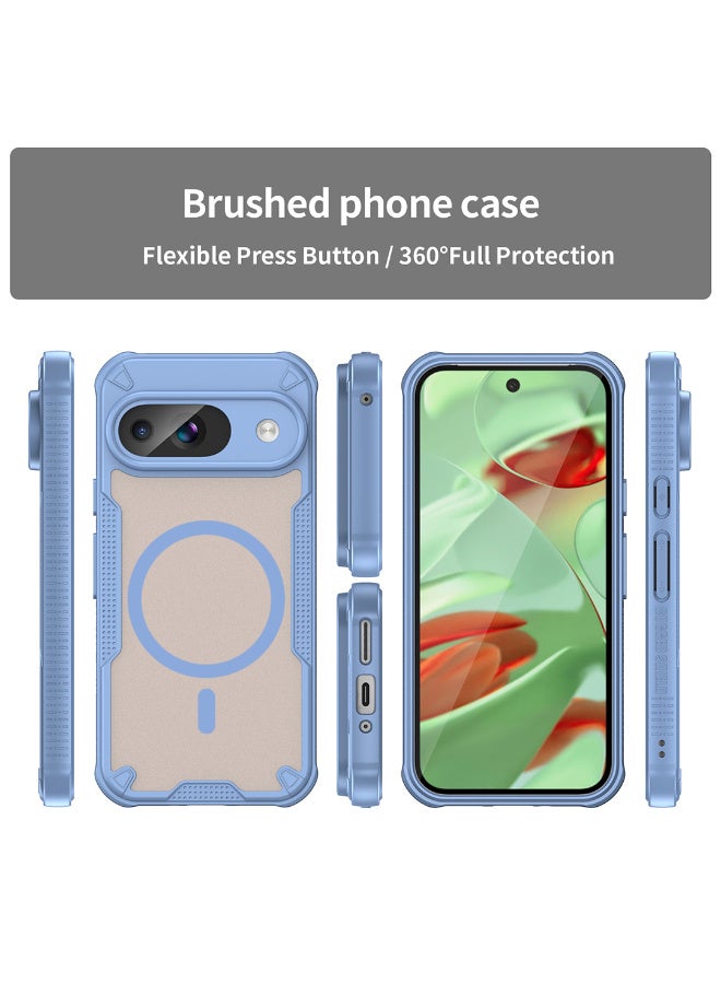 غطاء حمايه لهاتف جوجل بيكسل 9 جراب ارمور مغناطيسي ياتي بحواف مرتفعة حول الشاشة وعدسة الكاميرا تساعد على منع الخدوش - ازرق - Image 2