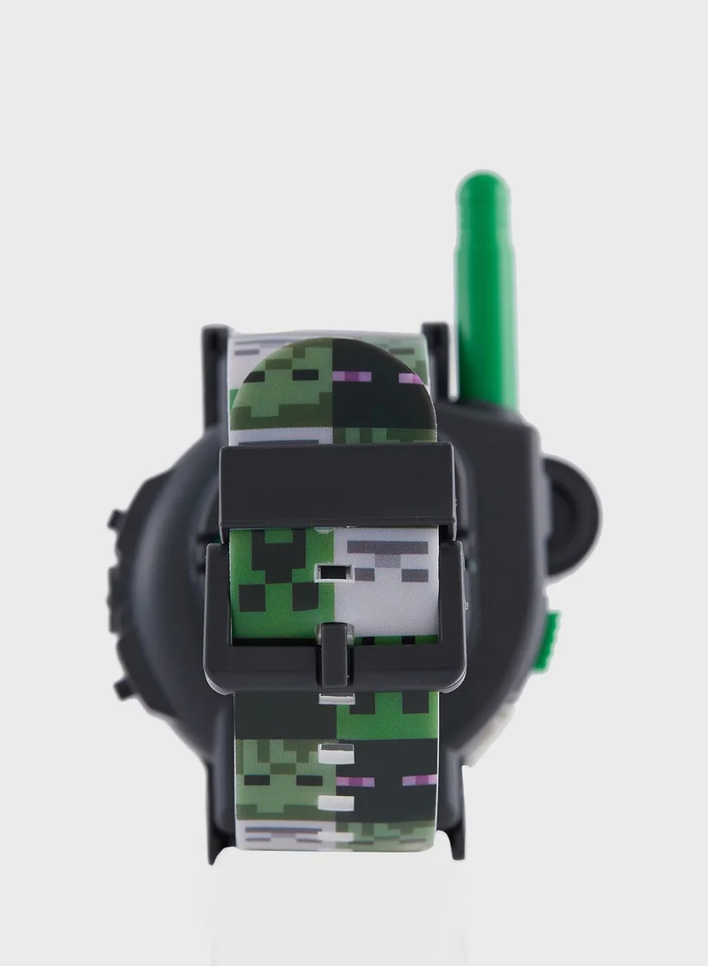 MINECRAFT Minecraft Boys Set of 2 Walkie Talkie Watch Pinted Silicone Strap, MIN40098
