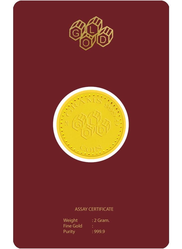 Al Fardan - 24 Karat Gold Coin 2 Gram  Flower Design Al Fardan UAE (999.9% Pure Gold) - Image 1
