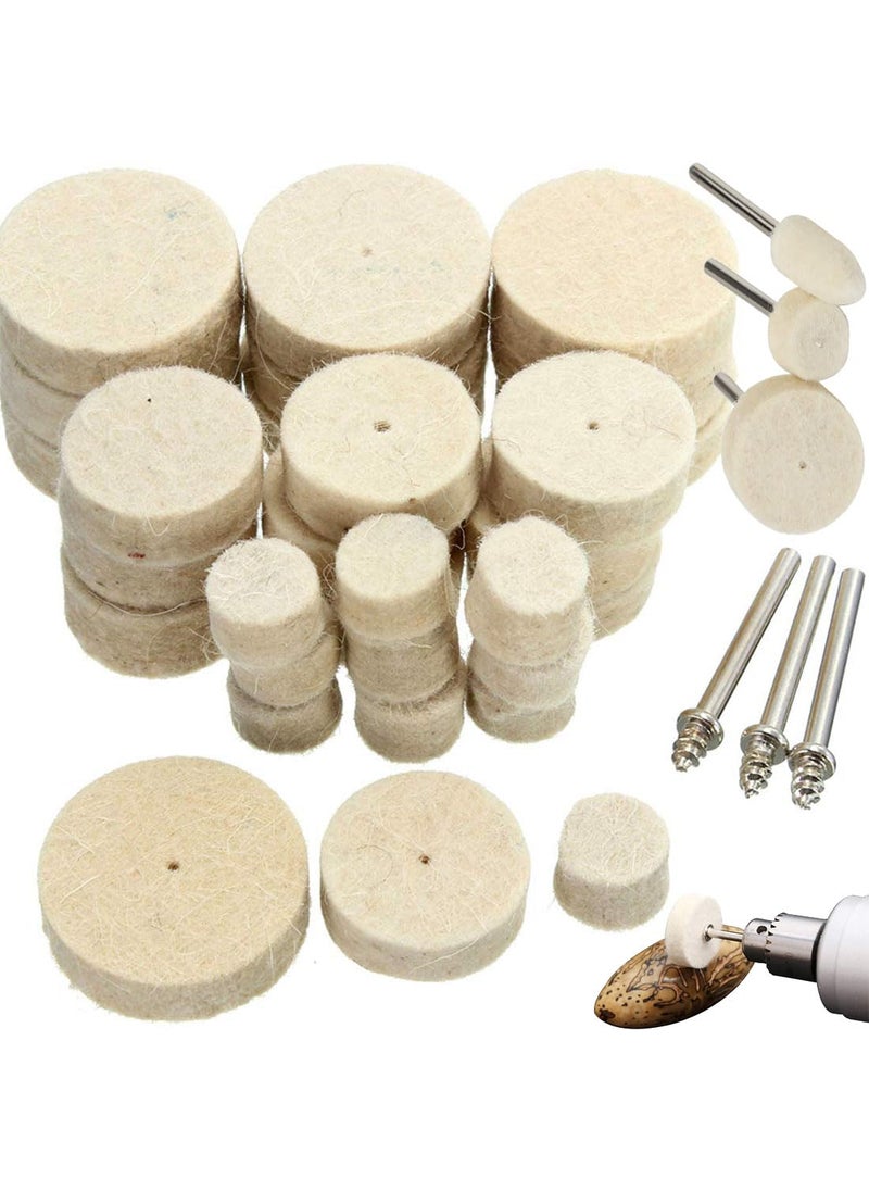 DIY Crafts DIY Crafts Pack Of 120 Pcs 2 Pcs MandrelConnecting Shank Soft Felt Polishing Buffing Wheel MixPack Of 120 Pcs 2 Pcs MandrelConnecting Shank  - Image 1