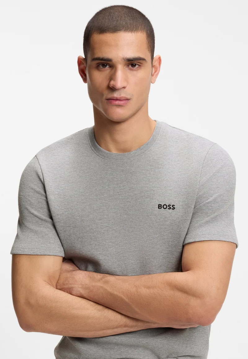 BOSS  Cotton-blend pyjama T-shirt with embroidered logo for Men | Best Price UAE