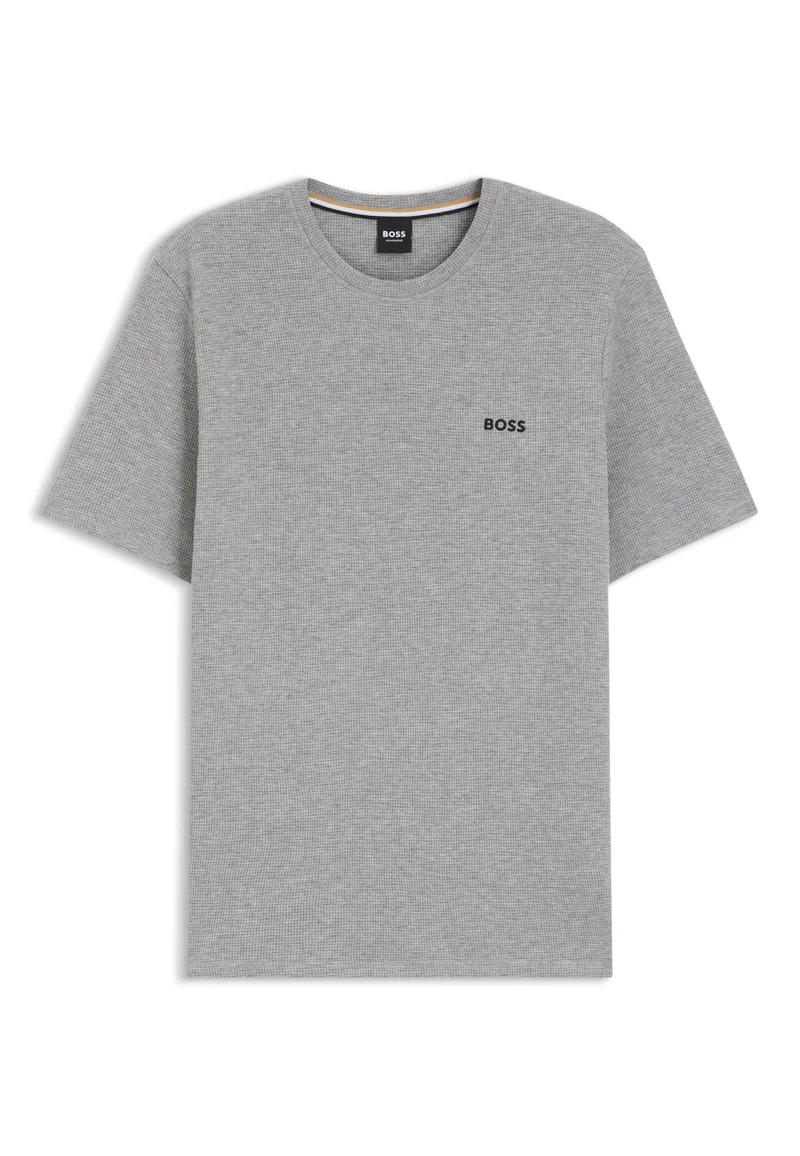 BOSS  Cotton-blend pyjama T-shirt with embroidered logo for Men | Best Price UAE