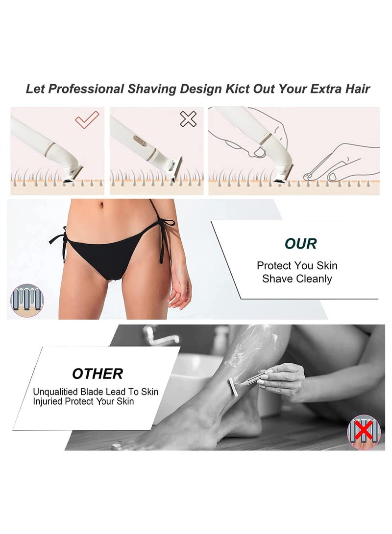 KASTWAVE SYOSI 5 in 1 Electric Womens Electric Razor, Rechargeable Hair Removal Wet and Dry Painless Shaver, for Legs, Underarms, Eyebrow, Lip, Face, Nose and Bikini - Image 4