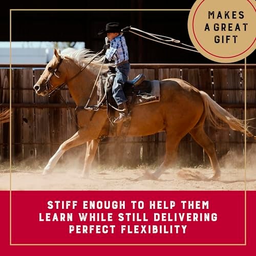 Weaver Equine Waxed Nylon Kids Lasso Rope, Lightweight Cowboy Rope Lasso for Practice, Colorful Loop Roping Ropes for Kids 5/16" x 20' - Image 4