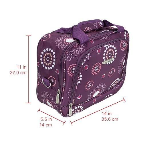Rockland Fashion Softside Upright Luggage Set, Expandable, Purple Pearl, 2-Piece (14/19) - Image 2