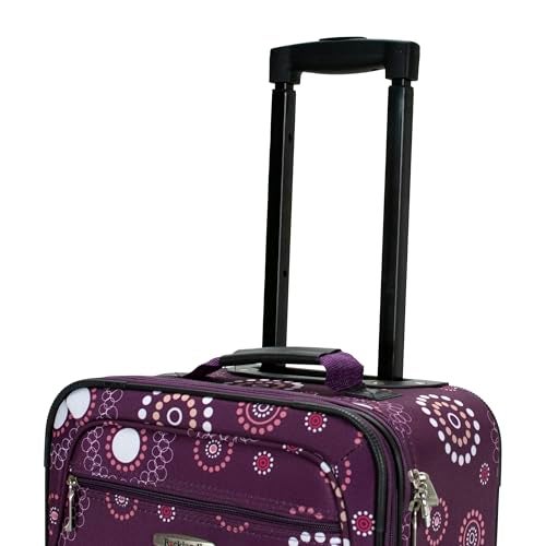 Rockland Fashion Softside Upright Luggage Set, Expandable, Purple Pearl, 2-Piece (14/19) - Image 5