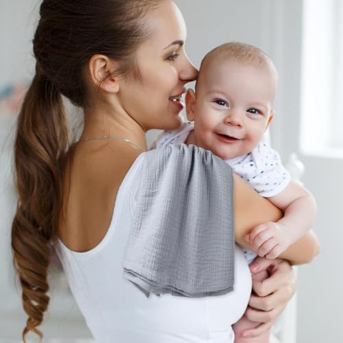 Arnzion 3 Pack Muslin Swaddle Blankets (40x40in) - Ultra Soft Breathable Wraps for Newborn Swaddling, Nursing, and Toddler Playtime, Unisex Design - Image 3