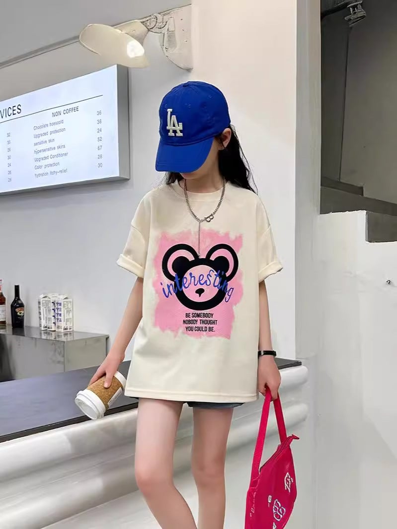 Boys And Girls Short-Sleeved Cotton T-Shirt 2025 Summer Loose Top Mid-Large Children'S Printed Children'S Half-Sleeved T-Shirt - Image 5
