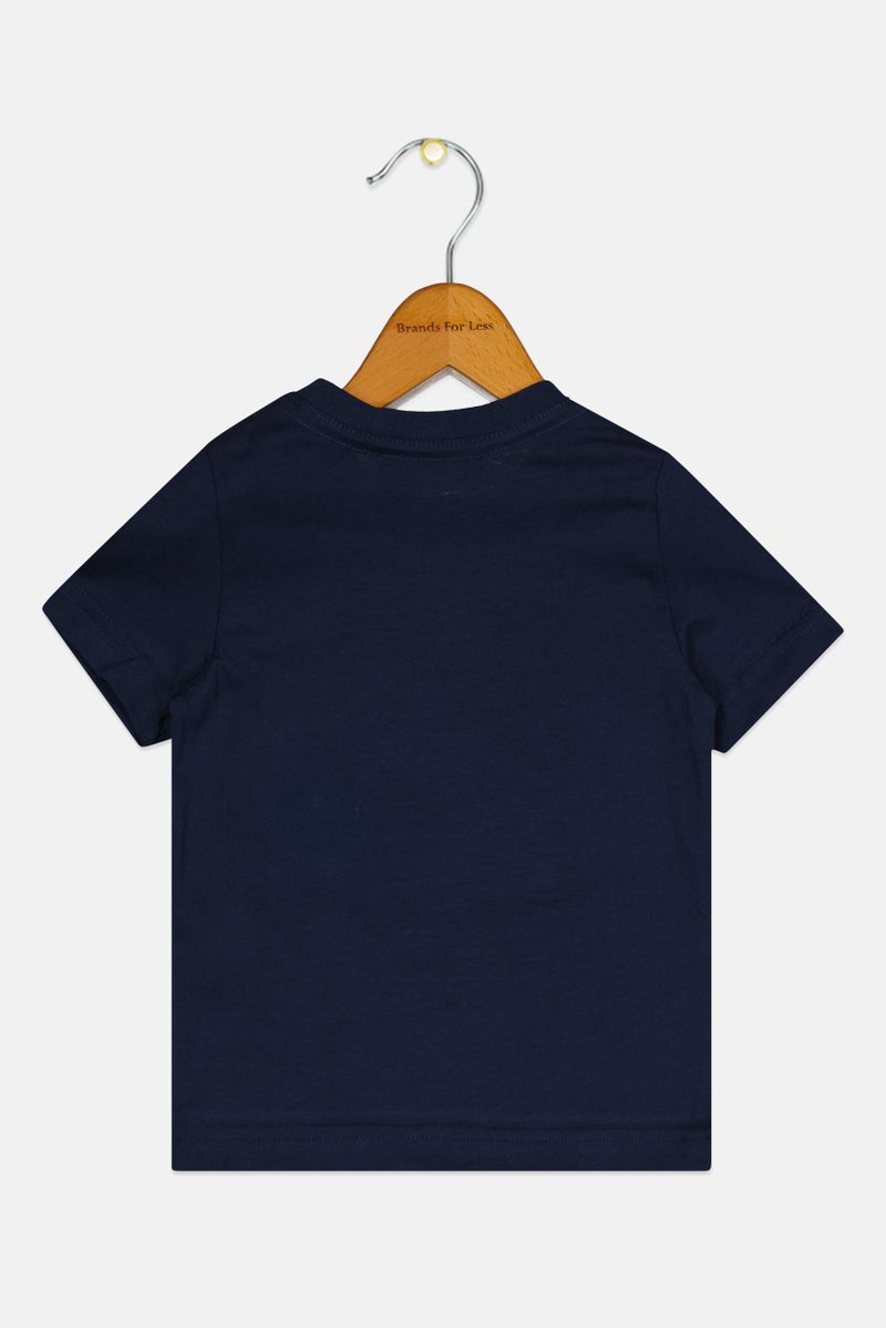 DSQUARED2 Toddlers Boy Crew Neck Short Sleeves Brand Logo T-Shirt, Navy - Image 2