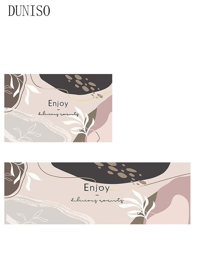 DUNISO 2PCS Non-Slip Kitchen Rugs and Mats, Anti-Fatigue Hallway Kitchen Runner Rug Set Backing Floor Mat for Kitchen Laundry Bathroom Office 40*60cm&40*120cm, Polyester, Rectangle - Image 2