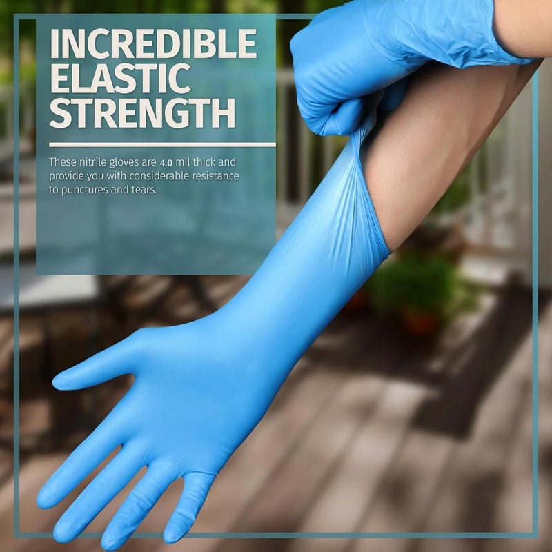 GLOVESKART SKY BLUE NITRILE GLOVES SIZE SMLPACK OF 20305080100 up to 1000 Pieces CEFDAISOIAF CertifiedFood GradeMultiPurposePowder FreeExact Quantity Count Large 100 - Image 4