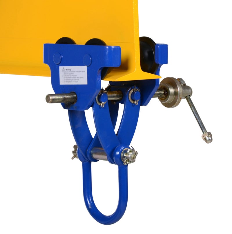 Vestil QIT-4 Steel Quick Install Manual Trolley 6-3/4 In. x 14-1/8 In. x 12 In. 4000 Lb. Capacity Blue - Image 5