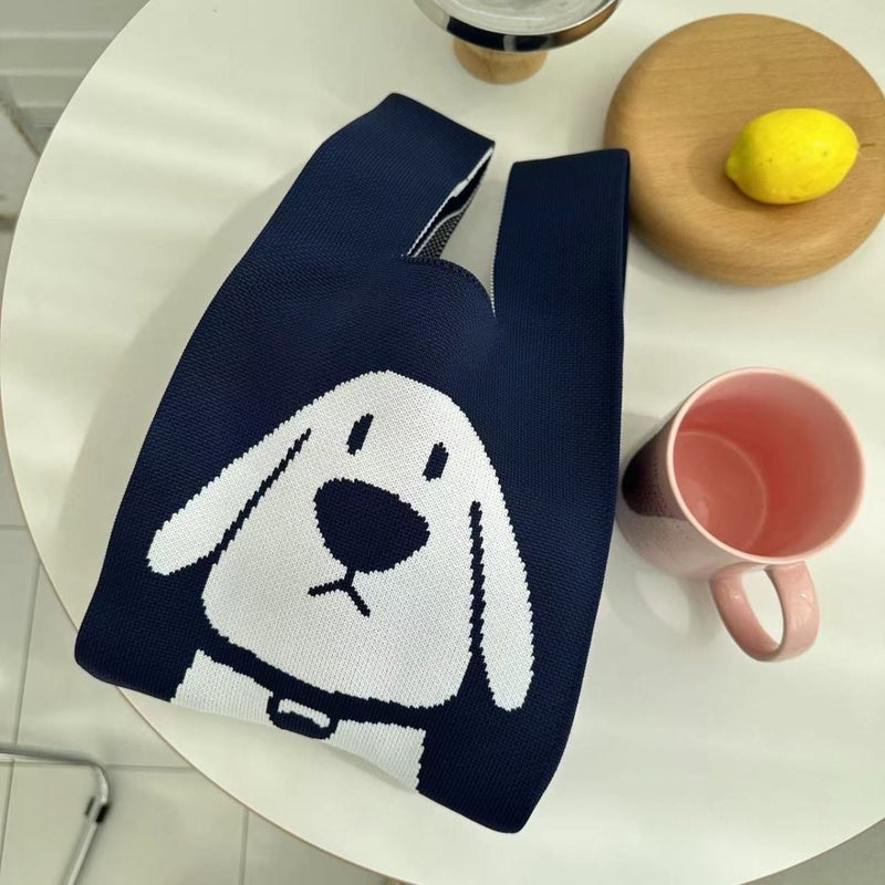 Cute Women'S Bag Outgoing Fashion Portable Storage Bag Knitted Bag Hand Gift Bag Women'S Portable Tote Bag - Image 3