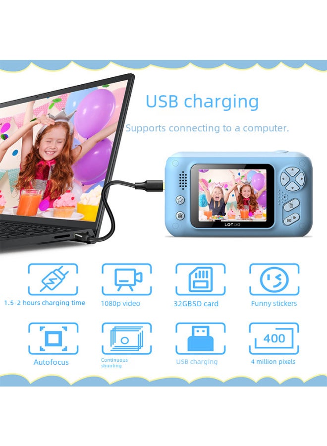 Neutral New Children 2.8 Inch Hd Mobile Phone Touch Camera Can Flip Slr Photo Cartoon Camera Batch - Image 2