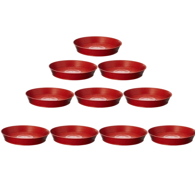 Leafy Tales Plants Bottom Plate, Drip Tray for Plants, Gamla, Terracotta Color| (6-inch, Brown, Set of 10) - Image 4
