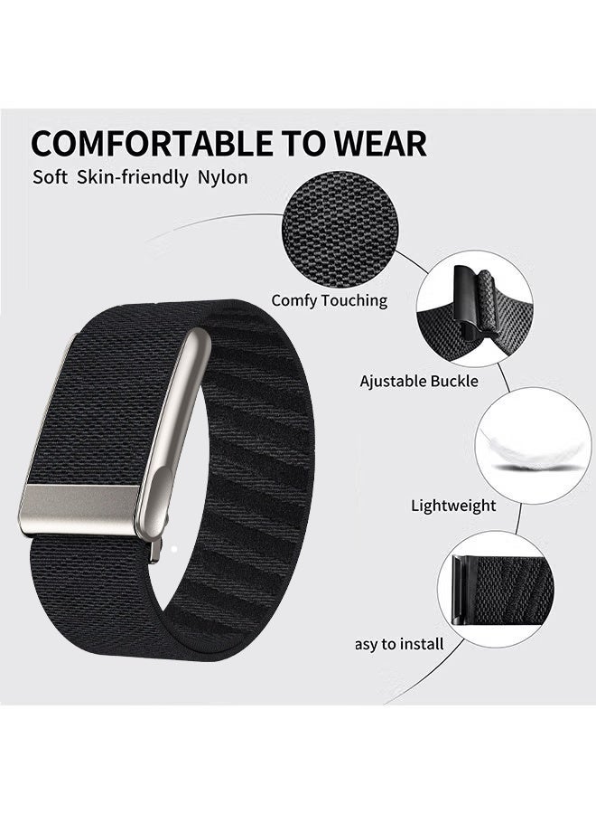 Breathable Stretchy Nylon Replacement Wrist Compatible with Whoop Strap 5.0 MG, Ultra-Soft Sweatproof, Sports Loop Strap for Men & Women with Metal Frame Connector - Image 4