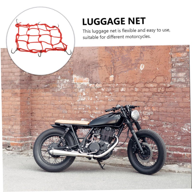 Motorcycle Helmet Elastic Net Rope With Reflective Latex Strip And Adjustable Hooks For Cargo Storage Secure Night Riding - Image 5