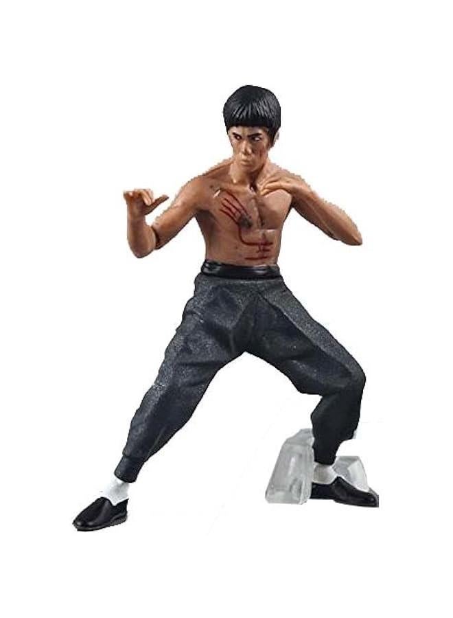 Palmetto Houseares Bruce Lee Figurine 4PCS Collection Set, Average Height of 4 Inch Hard Plastic Resin Figurine, Master of Chinese Kong Fu Martial Arts Ideal Collection Deco Set - Image 4