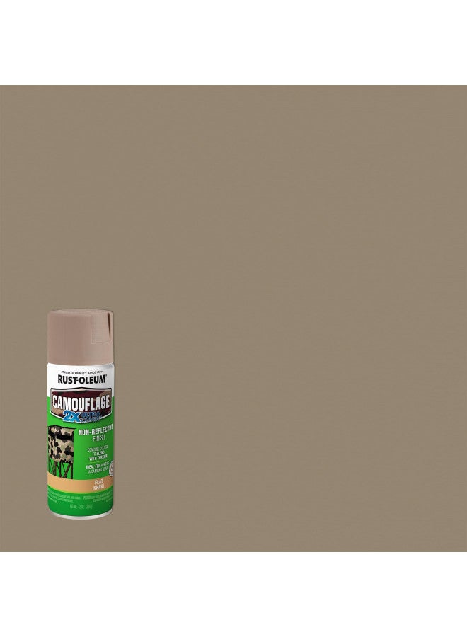 RUST-OLEUM رش طلاء كاموفلاج 2X التغطية الفائقة من راست-أوليوم 279177، 12 أونصة، كاكي - Image 2