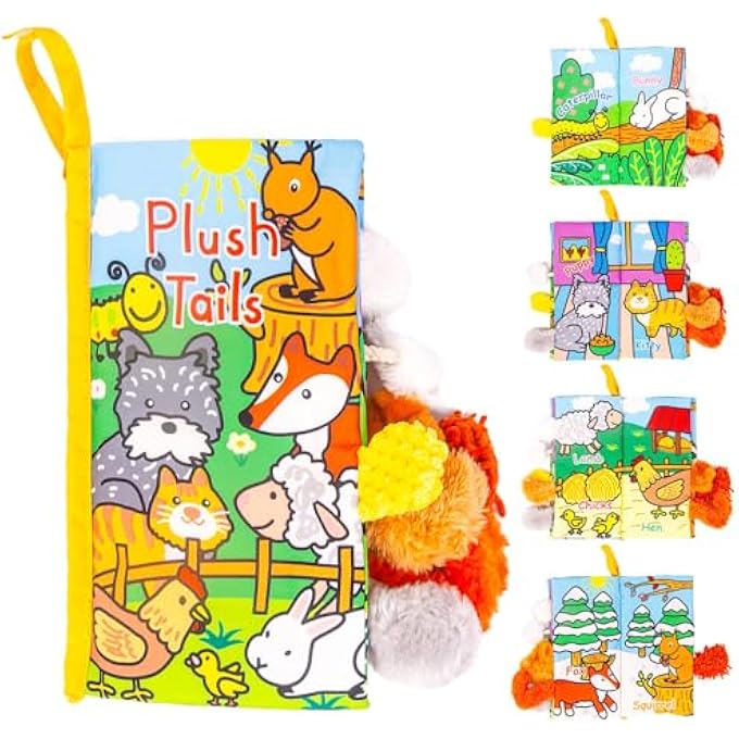 BABY BOOKS TOYS, SENSORY TOYS 0-6 MONTHS TOUCH FEEL ACTIVITY SOFT BOOK, CRINKLE CLOTH BOOKS FOR BABIES, BABY ESSENTIALS FOR NEWBORN, CAR SEAT STROLLER SOFT TOYS GIFTS FOR NEWBORN 0 3 6 12 MONTHS - Image 1