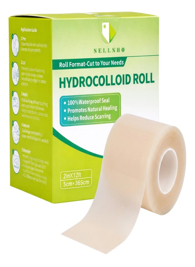SELLSHO Hydrocolloid Dressing Roll 5cm x 365cm | Waterproof Wound Care Tape | Cut to Size Healing Patch for Cuts, Burns, Blisters & Acne | Medical Adhesive Skin Protection Roll - Image 1