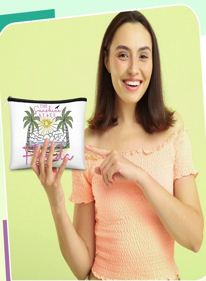 Reginary 12 Pcs City Souvenir Gifts Texas State Gifts Chicago City Souvenirs California Makeup Bag Zippered Bag Cosmetic Bag for Women Traveler Souvenirs (Florida) - Image 5