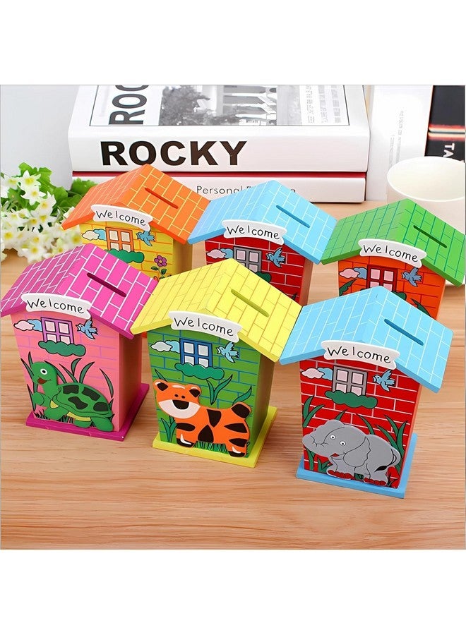 Artlicious 1 pc Wooden Piggy Banks for Kids, Savings Challenge Box, Cashbox,Cash Vault Wooden Savings Box Coin Banks - Return Gift for Kids Birthday Age 6-10 (Pack of 1) - Image 3