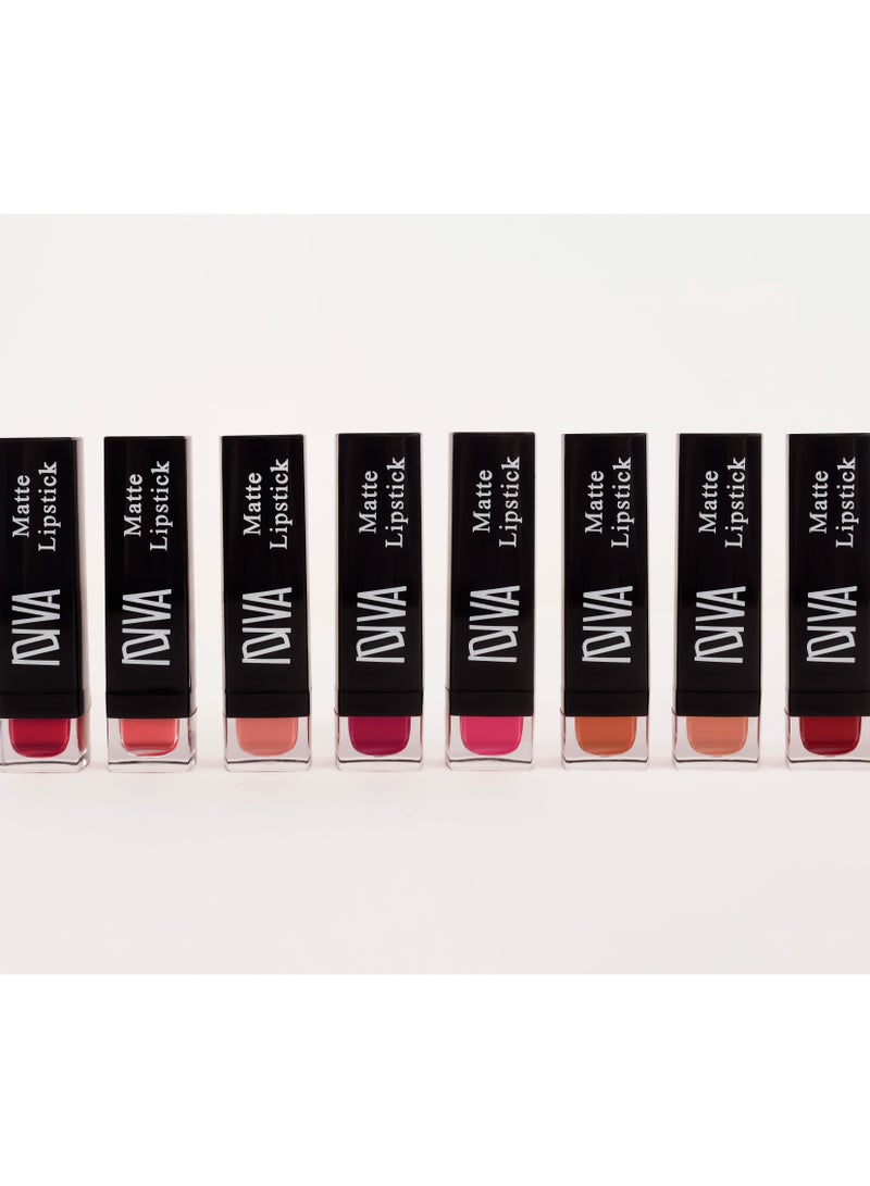 IDIVA Matte Lipstick, 8 different colors, long lasting up to 16 H - Image 4