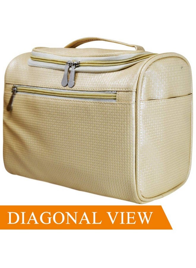 Adbeni Multifunctional Extra Large Cosmetic Bag for Travel | Waterproof Household Grooming Kit Storage | Makeup Organisers for Accessories for Men & Women(Cream) - Image 2