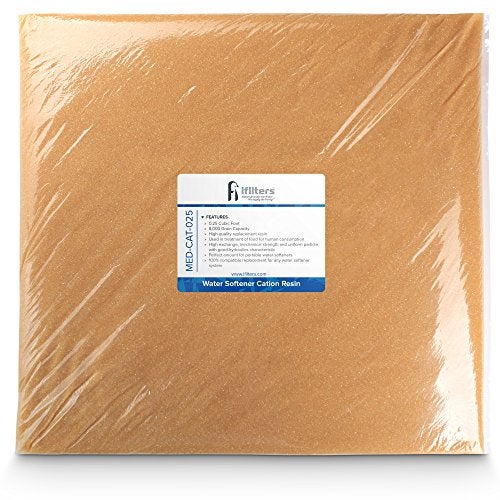 iFilters Resin Media Replacement for Water Softeners - 0.25 / ¼ Cubic Foot (CuFt) | 100% Ion Exchange Quality Cation | 8,000 Grain Capacity | Certified (MED-CAT-025) - Image 1