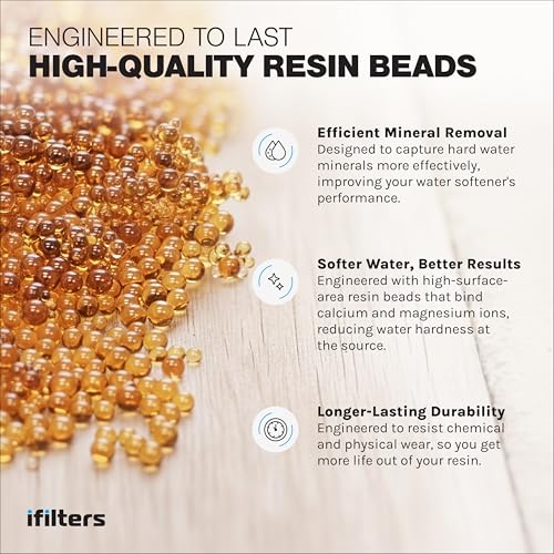 iFilters Resin Media Replacement for Water Softeners - 0.25 / ¼ Cubic Foot (CuFt) | 100% Ion Exchange Quality Cation | 8,000 Grain Capacity | Certified (MED-CAT-025) - Image 3