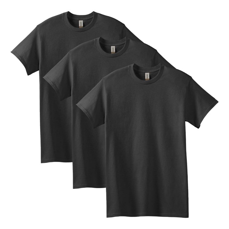 Gildan mens Heavy Cotton T-shirt, Style G5000, Multipack T Shirt, Black (3-pack), Medium US - Image 1
