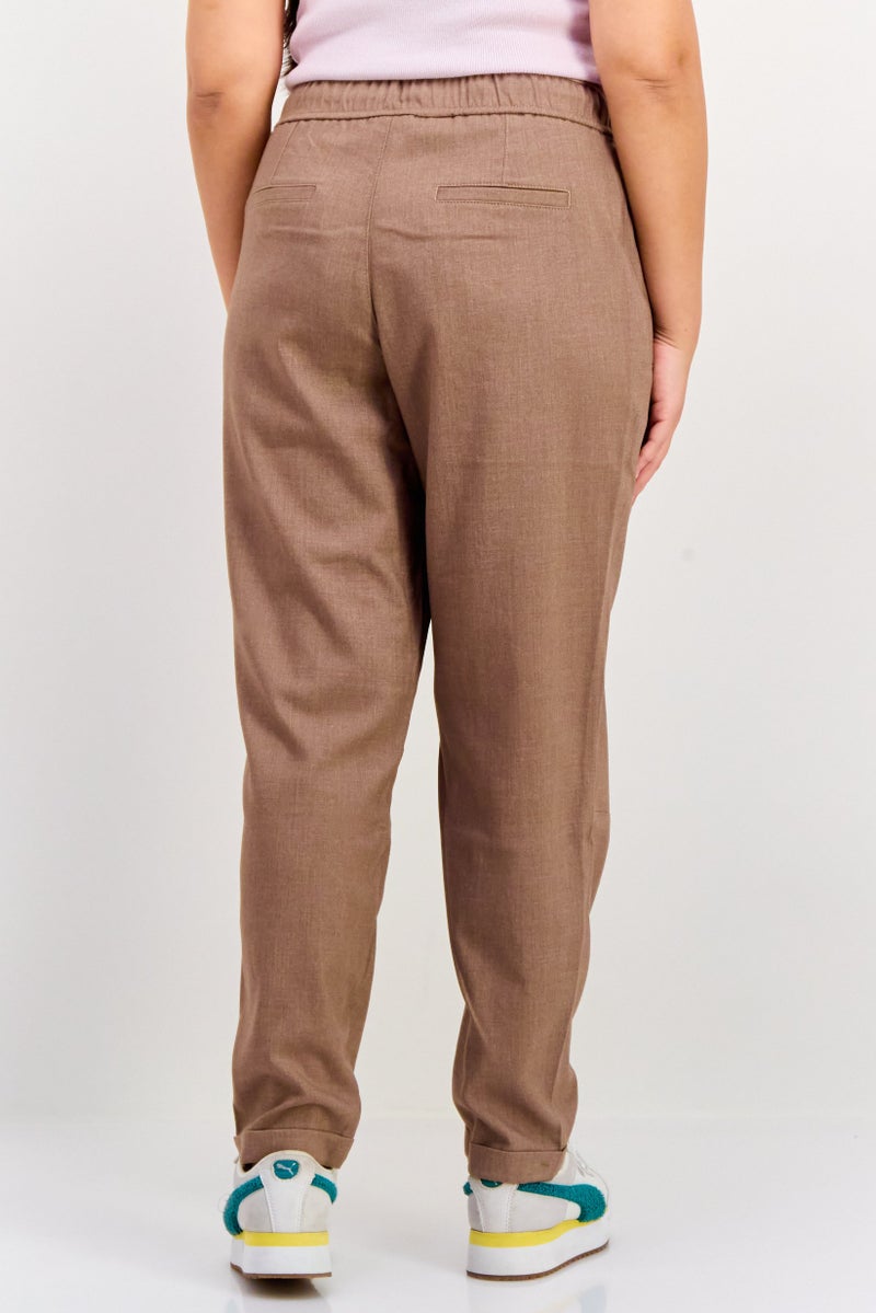 ESPRIT سروال تشينو عادي للنساء، لون بني رمادي - Image 3