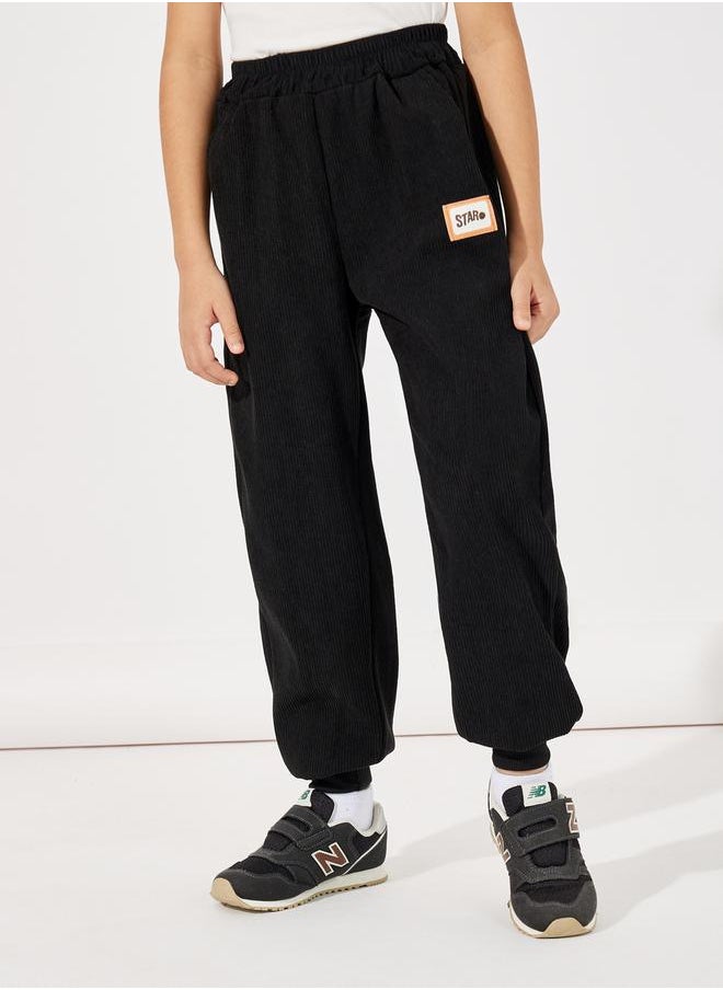 Styli - Patch Design Corduroy Joggers - Image 1