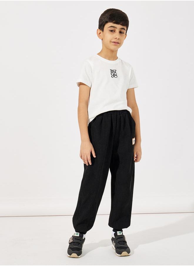 Styli - Patch Design Corduroy Joggers - Image 1