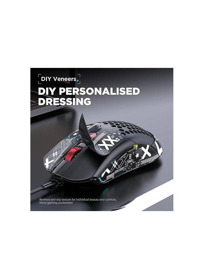 Lightweight Gaming Mouse Wired with Anti Slip Grip Tape, 12000DPI Backlit Mice with 7 ons Programmable, Honeycomb Shell Wired Mouse for PC Gamers and Xbox and PS4 - Image 4