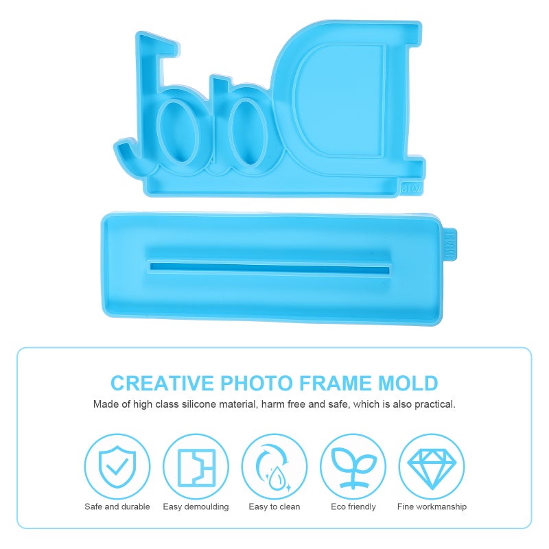 2 Sets Father's Day Photo Frame DIY Photo Frame Mold Desktop Mold - Image 3