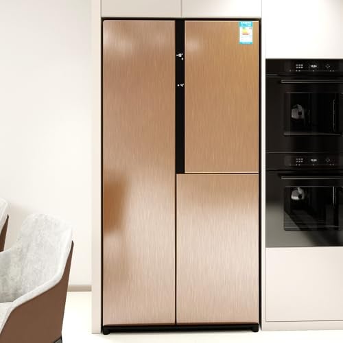 Yun-aeon Metallic Grasscloth Peel and Stick Wallpaper Brass Satin Contact Paper 15.7"x 472" Modern Thicken Wall Paper Self Adhesive Removable Vinyl Wallpaper for Kitchen Cabinets Countertops Fridge - Image 3