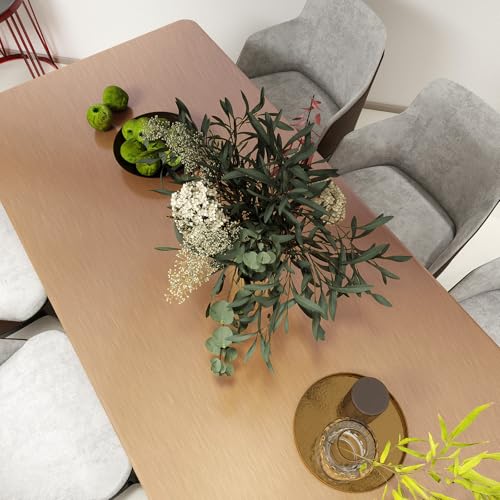 Yun-aeon Metallic Grasscloth Peel and Stick Wallpaper Brass Satin Contact Paper 15.7"x 472" Modern Thicken Wall Paper Self Adhesive Removable Vinyl Wallpaper for Kitchen Cabinets Countertops Fridge - Image 5