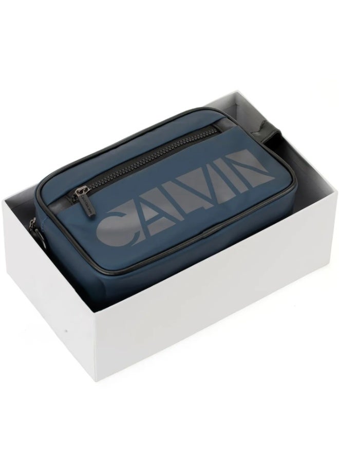 Calvin Klein Performance Calvin Klein Men’s Navy Blue Waterproof Shoulder & Crossbody Handbag – Premium CK Messenger Bag with Adjustable Strap, Lightweight Stylish Travel & Daily Use Bag – Luxury Calvin Klein Gift Set for Men