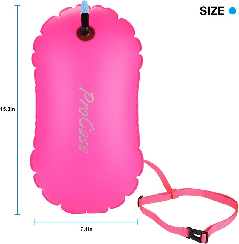 Procase Swim Buoy Float, Swimming Bubble Safety Float with Adjustable Waist Belt for Open Water Swimmers, Triathletes, Snorkelers, Kayakers, Safe Swim Trainers - Image 3